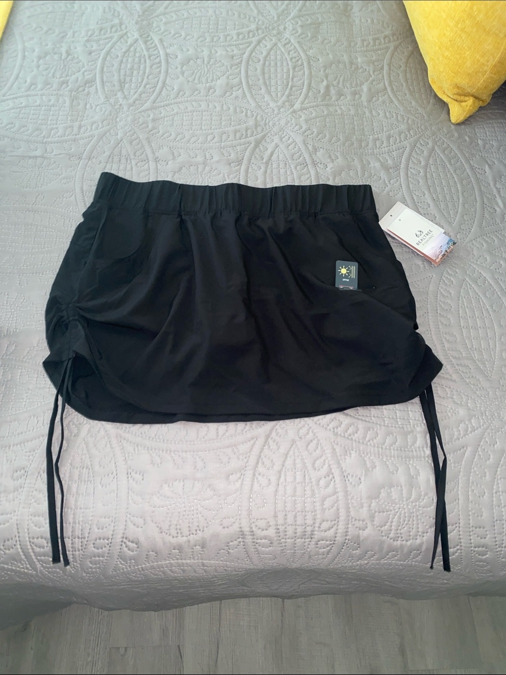 Black Women's Drawstring Fishing Skort Shorts